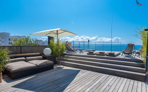 Vistamar: Water, Sky, Azure, Plant, Shade, Outdoor Furniture, Sunlounger, Lighting, Body Of Water, Swimming Pool