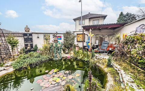 Karl 100: Garden, Pond, Water Feature, Landscaping, Backyard, Yard, Courtyard, Reflecting Pool, Fish Pond, Hacienda