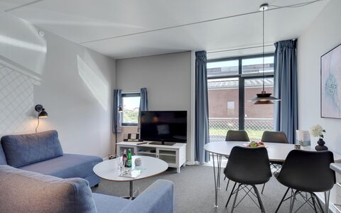 Marinus - 100M from the Sea: Furniture, Chair, Apartment, Ceiling, Kitchen & Dining Room Table, Coffee Table, Desk, Aluminium, Living Room, Daylighting