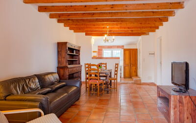 La Rochebrune 240.3: Furniture, Table, Wood, Interior Design, Couch, Orange, Living Room, Architecture, Floor, Flooring