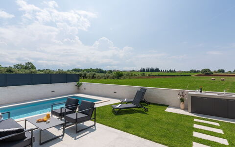 Villa Valero: Cloud, Table, Sky, Furniture, Property, Chair, Building, Water, Outdoor Furniture, Interior Design