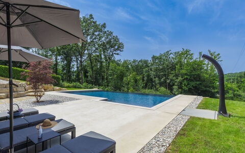 Rokvilla: Sky, Cloud, Water, Plant, Azure, Swimming Pool, Shade, Outdoor Furniture, Tree, Sunlounger