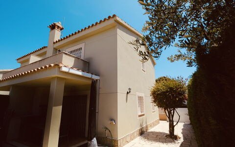 Villa Mallorca: Flower, Water, Plant, Sky, Building, Swimming Pool, Tree, Body Of Water, Petal, Window