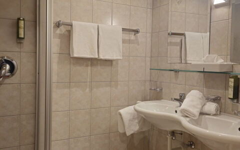 Ischgl 111: Mirror, Property, Plumbing Fixture, Sink, Bathroom, Bathroom Sink, Tap, Building, Floor