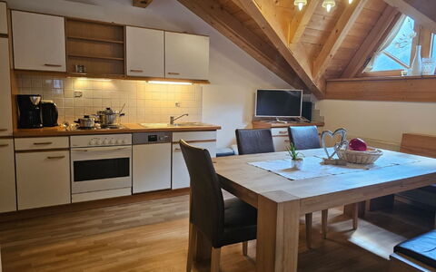 Ischgl 111: Property, Table, Furniture, Cabinetry, Countertop, Wood, Interior Design, Chair, Building, Flooring