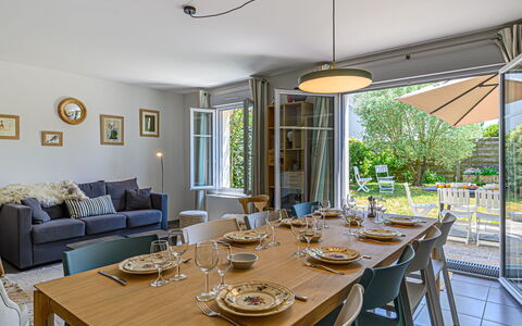 Carnac 224: Table, Furniture, Property, Chair, Plant, Tableware, Window, Interior Design, Kitchen & Dining Room Table, Wood