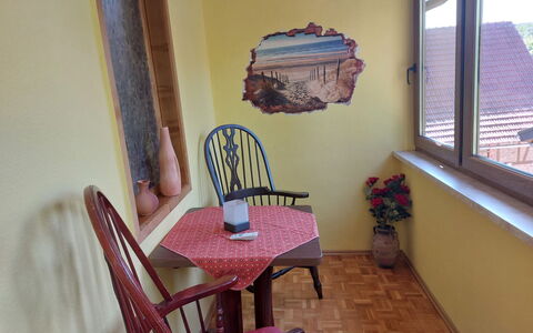 Erna: Furniture, Table, Houseplant, Plant, Building, Window, Interior Design, Living Room, Flooring, Floor