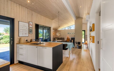 Liesel - 700M from the Sea: Wood, Flooring, Interior Design, Ceiling, Kitchen, Countertop, Floor, Furniture, Wood Flooring, Kitchen Appliance