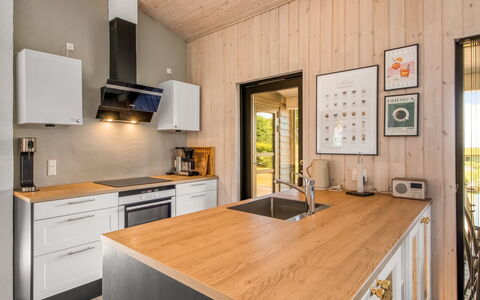 Liesel - 700M from the Sea: Flooring, Kitchen, Wood, Interior Design, Countertop, Floor, Kitchen Appliance, Wood Flooring, Furniture, Ceiling