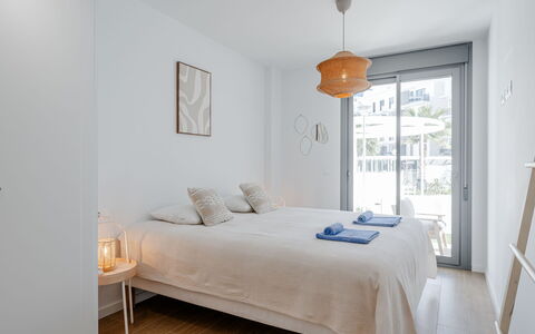 Dénia 188: Furniture, Interior Design, Bed, Bedroom, Wall, Floor, Flooring, Wood, Ceiling, Bed Sheet