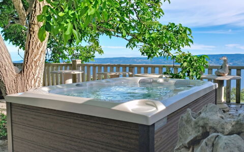 Villa Jolie Amazing Stone: Bathtub, Plumbing Fixture, Composite Material, Jacuzzi, Swimming Pool, Leisure, Deck, Resort, Outdoor Furniture