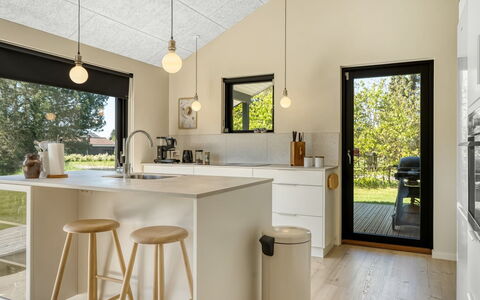 Alfrede - from the Sea: Kitchen, Countertop, Furniture, Interior Design, Light Fixture, Flooring, Kitchen Appliance, Kitchen & Dining Room Table, Ceiling, Lighting