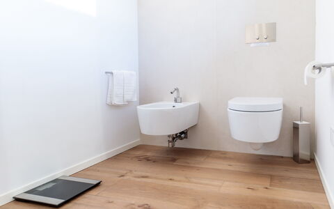 Villa Dalia Venezia: Plumbing Fixture, Wood, Bathroom, Purple, Tap, Flooring, Floor, Hardwood, Composite Material