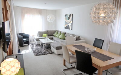Apt D 045 105.1: Table, Furniture, Couch, Comfort, Living Room, Chair, Studio Couch, Architecture, Wood, Interior Design