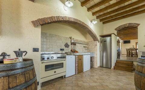 Casa Aurora - Recco, Liguria: Property, Countertop, Cabinetry, Kitchen Appliance, Kitchen, Kitchen Stove, Wood, Interior Design, Home Appliance, Architecture