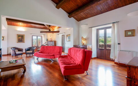Villa Pagannoni: Furniture, Building, Comfort, Wood, Couch, Architecture, Interior Design, Floor, Flooring, Living Room