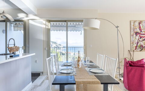 Les Miradors: Table, Furniture, Property, Building, Chair, Interior Design, House, Floor, Kitchen, Flooring