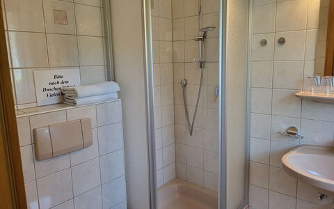 Sonnenschein B: Plumbing Fixture, Sink, Property, Shower Head, Shower Door, Tap, Mirror, Shower, Bathroom, Interior Design