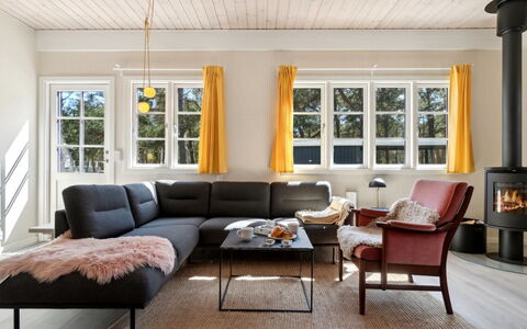 Sjo - 300M from the Sea: Wood, Furniture, Home, Land Lot, Cottage, Wood Flooring, Living Room, Couch, Hardwood