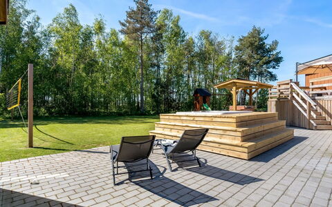 Bjarka - 700M from the Sea: Roof, Home, Door, Cottage, Shade, Siding, Yard, Estate, Backyard