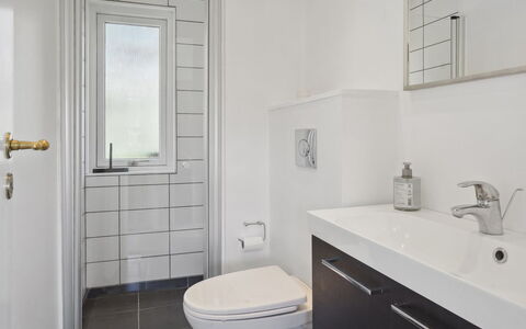 Arnetta - 150M from the Sea: Bathroom, Flooring, Wall, Plumbing Fixture, Floor, Interior Design, Bathroom Sink, Toilet Seat, Toilet, Sink
