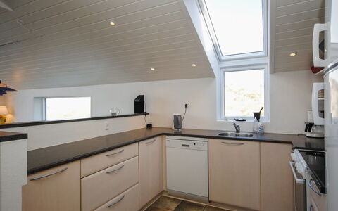 Hilmer - 250M from the Sea: Interior Design, Countertop, Kitchen, Flooring, Ceiling, Wood, Cabinetry, Light Fixture, Furniture, Floor
