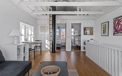 Adils - 5M from the Sea: Furniture, Interior Design, Flooring, Wood, Floor, Ceiling, Wood Flooring, Chair, Table, Lighting
