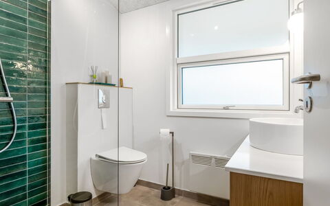 Borka - 1.2Km from the Sea: Bathroom, Interior Design, Flooring, Wall, Plumbing Fixture, Floor, Toilet, Ceiling, Plumbing, Glass