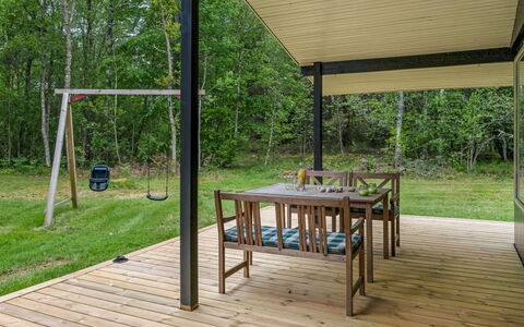 Borka - 1.2Km from the Sea: Wood, Porch, Shade, Outdoor Structure, Deck, Outdoor Furniture, Hardwood, Garden Buildings, Backyard, Wood Stain