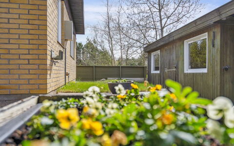 Marjon - 450M from the Sea: Roof, Home, Door, Cottage, Shade, Siding, Yard, Estate, Backyard
