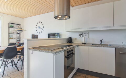 Alessandra - 500M from the Sea: Countertop, Kitchen, Interior Design, Furniture, Flooring, Kitchen Appliance, Cabinetry, Floor, Wood, Major Appliance