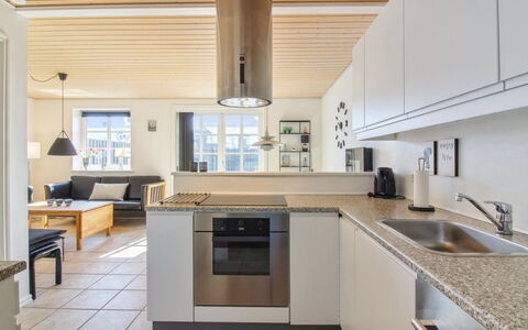 Alessandra - 500M from the Sea: Furniture, Kitchen, Countertop, Interior Design, Flooring, Floor, Cabinetry, Wood, Kitchen Appliance, Ceiling