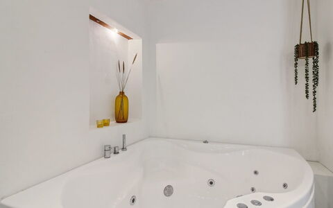 Maiti - 300M from the Sea: Bathtub, Wall, Interior Design, Plumbing Fixture, Bathroom, Flooring, Ceiling, Lighting, Floor, Plumbing