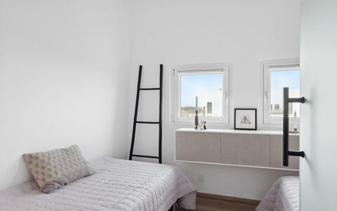 Kaapo - 1Km from the Sea: Wall, Bedroom, Interior Design, Flooring, Bed, Wood, Floor, Ceiling, Furniture, Room