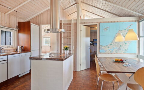 Franzisca - 700M from the Sea: Interior Design, Flooring, Furniture, Floor, Kitchen, Wood, Ceiling, Light Fixture, Countertop, Chair