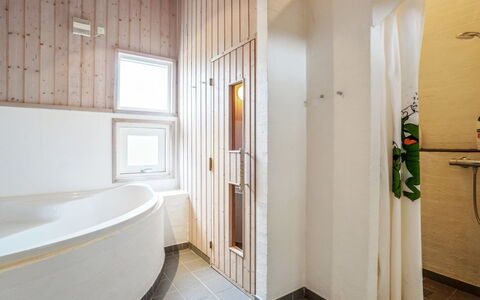 Franzisca - 700M from the Sea: Flooring, Wood, Floor, Plumbing Fixture, Interior Design, Ceiling, Bathroom, Plumbing, Room, Composite Material