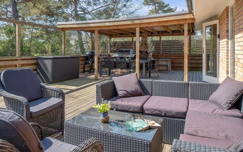 Frederikka - 75M from the Sea: Furniture, Interior Design, Flooring, Wood, Floor, Ceiling, Wood Flooring, Chair, Table, Lighting