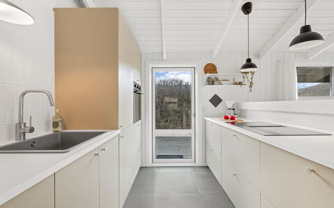 Flepko - 50M from the Sea: Kitchen, Wood, Flooring, Countertop, Interior Design, Floor, Kitchen Appliance, Sink, Ceiling, Plumbing Fixture