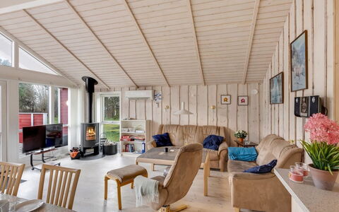 Hialmar - 300M from the Sea: Interior Design, Wood, Ceiling, Furniture, Flooring, Floor, Room, Living Room, Home, Wood Flooring