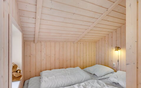 Hialmar - 300M from the Sea: Wood, Bedroom, Bed, Interior Design, Ceiling, Floor, Bed Sheet, Bedding, Furniture, Flooring