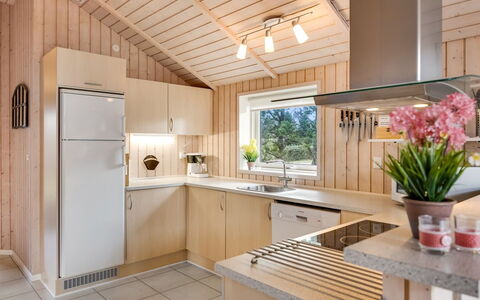 Hialmar - 300M from the Sea: Kitchen, Interior Design, Countertop, Kitchen Appliance, Wood, Ceiling, Flooring, Furniture, Major Appliance, Lighting