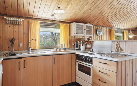 Winter - 500M from the Sea: Wood, Kitchen, Interior Design, Major Appliance, Countertop, Kitchen Appliance, Flooring, Furniture, Floor, Wood Stain