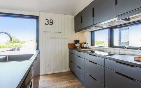Kristiina - 500M from the Sea: Kitchen, Wood, Countertop, Kitchen Appliance, Cabinetry, Tap, Plumbing Fixture, Sink, Kitchen Sink, Major Appliance