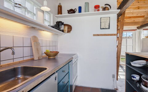 Bedri - 100M from the Sea: Kitchen, Countertop, Flooring, Kitchen Sink, Wood, Interior Design, Furniture, Kitchen Appliance, Floor, Ceiling