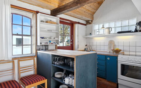 Bedri - 100M from the Sea: Furniture, Kitchen, Flooring, Countertop, Interior Design, Wood, Floor, Cabinetry, Kitchen Appliance, Ceiling