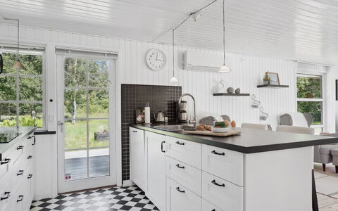 Adser - 600M from the Sea: Kitchen, Countertop, Cabinetry, Kitchen Appliance, Drawer, Tap, Kitchen Stove, Cupboard