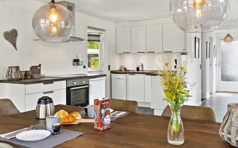 Thordgrim - 600M from the Sea: Interior Design, Light Fixture, Furniture, Ceiling, Wood, Chandelier, Kitchen, Countertop, Lighting, Flooring