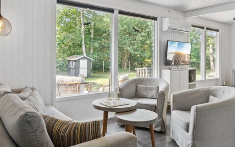 Thordgrim - 600M from the Sea: Wood, Interior Design, Flooring, Furniture, Ceiling, Floor, Home, Room, Couch, Living Room