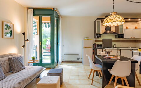 La Finestra sul Lago: Table, Furniture, Couch, Picture Frame, Wood, Interior Design, Chair, Countertop, Drawer, Living Room