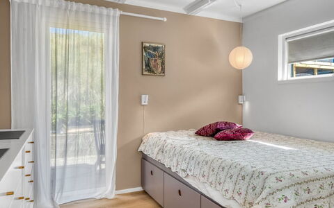 Hoat - 300M from the Sea: Furniture, Interior Design, Bed, Bedroom, Flooring, Wall, Floor, Wood, Ceiling, Room